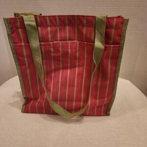 Small beachy lunch bag Pink Striped